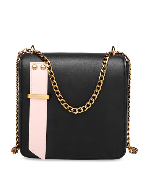 

Diana Korr Black Colourblocked Sling Bag