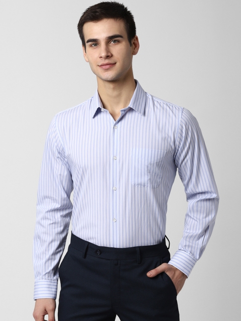 

Peter England Men Blue & White Regular Fit Striped Formal Shirt