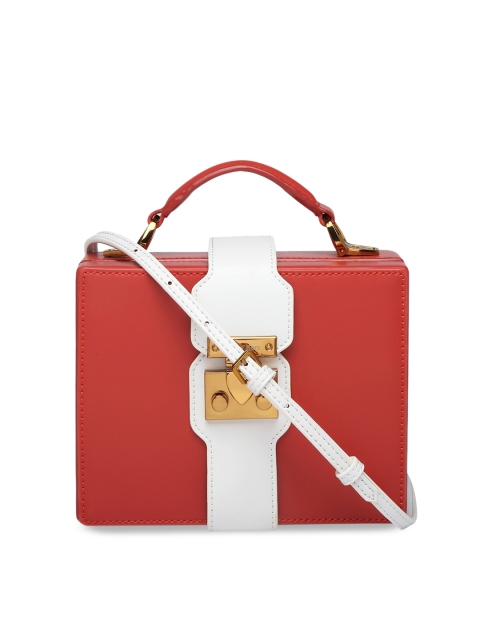 

Diana Korr Red & White Colourblocked Sling Bag