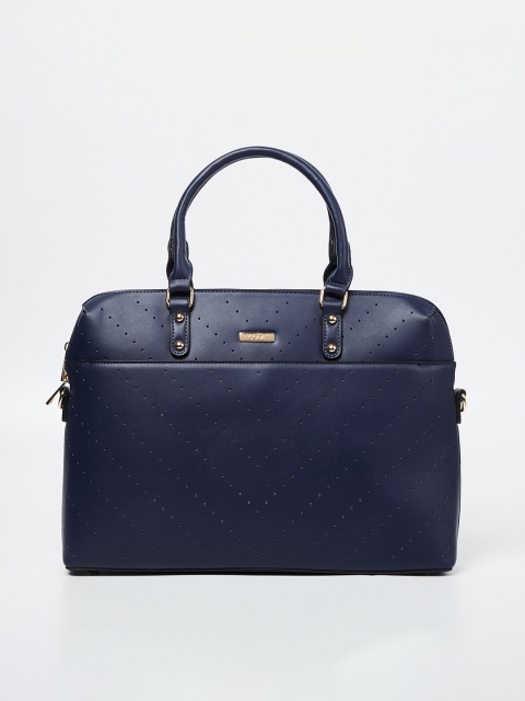 

CODE by Lifestyle Women Navy Blue Solid Laptop Bag