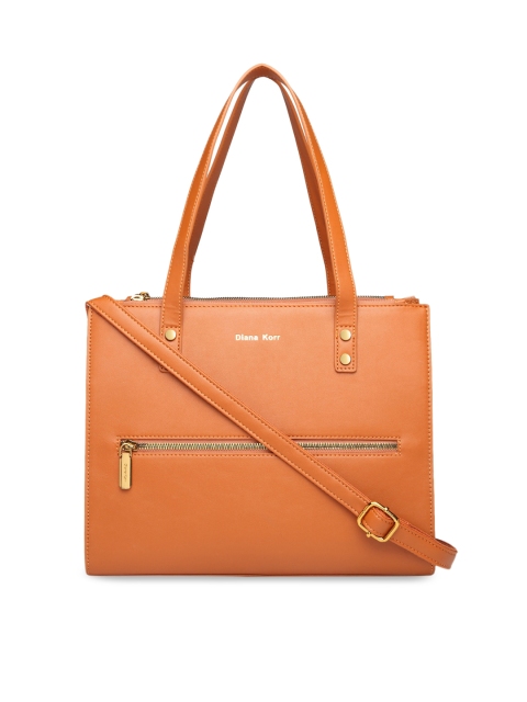 

Diana Korr Tan Brown Solid Handheld Bag