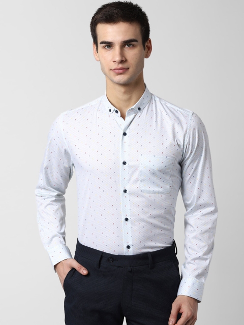 

Peter England Men Blue Slim Fit Printed Formal Shirt