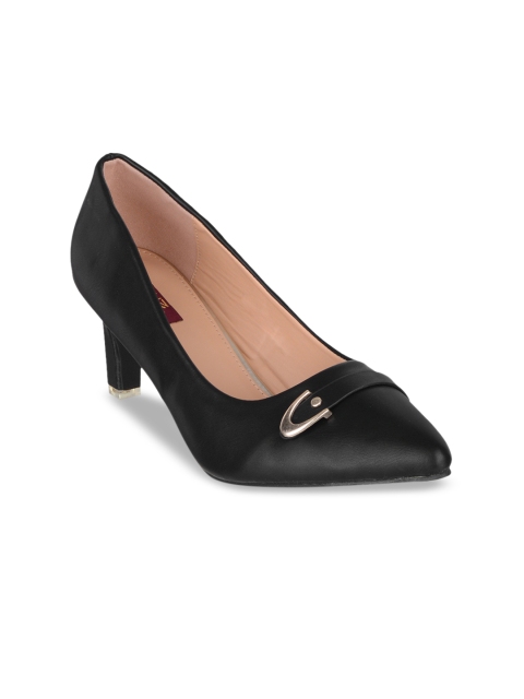 

SHUZ TOUCH Women Black Solid Pumps