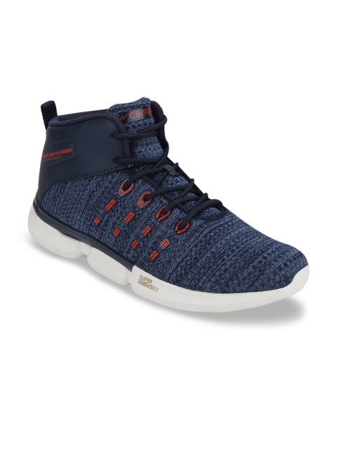 

Campus Men Navy Blue Mesh Mid-Top Running Shoes