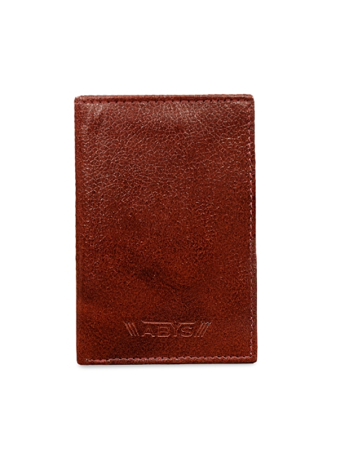 

ABYS Unisex Brown Solid Leather Card Holder