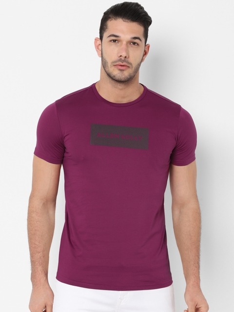 

Allen Solly Men Purple Printed Round Neck T-shirt