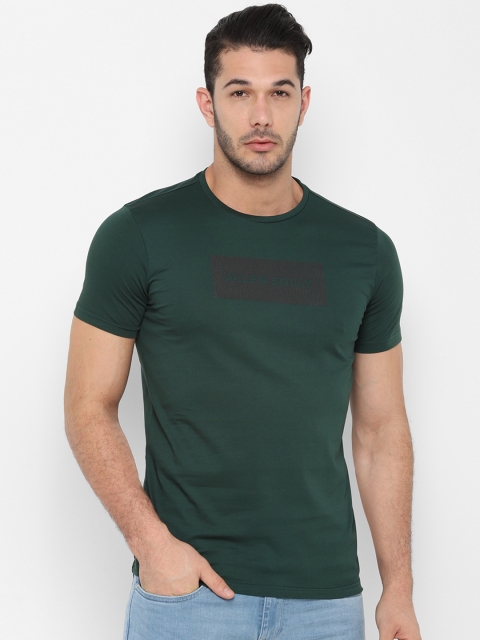 

Allen Solly Men Green Solid Round Neck T-shirt