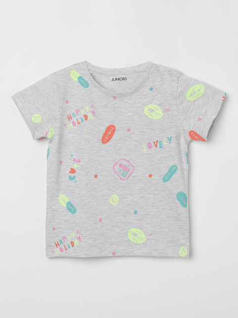 

Juniors by Lifestyle Girls Grey Printed Top