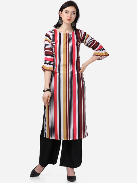 

Florence Women Red & Black Striped Kurta with Palazzos