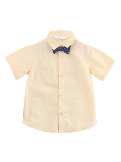 

Beebay Boys Yellow Regular Fit Solid Casual Shirt