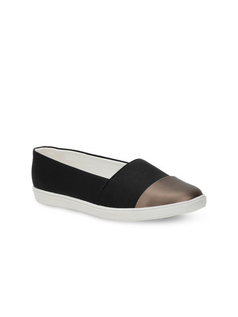 

People Women Black Slip-On Sneakers