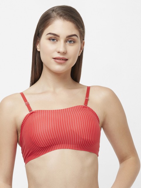 

FashionRack Red Solid Non-Wired Non Padded Bralette Bra F2142