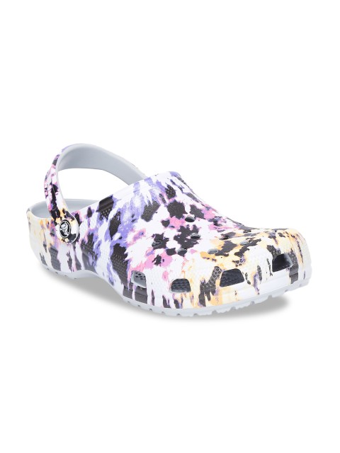 

Crocs Unisex White Classic Printed Clogs
