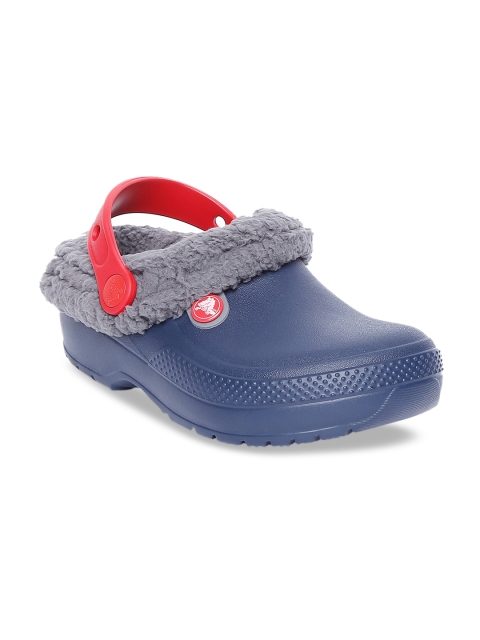 

Crocs Kids Navy Blue & Grey Blitzen Solid Clogs