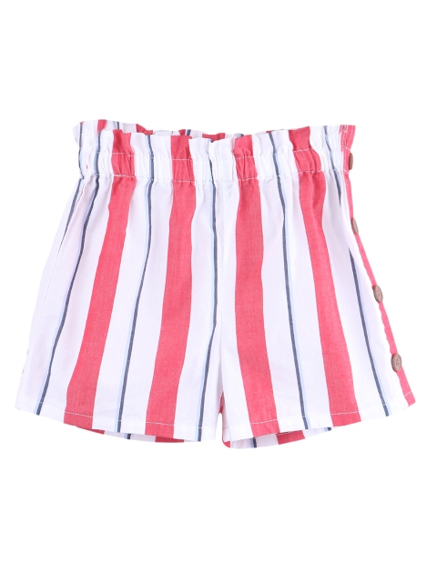 

Beebay Infant White & Red Striped Regular Fit Regular Shorts