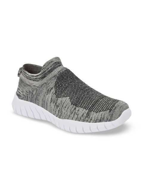 

MENGLER Men Grey Textile Walking Shoes