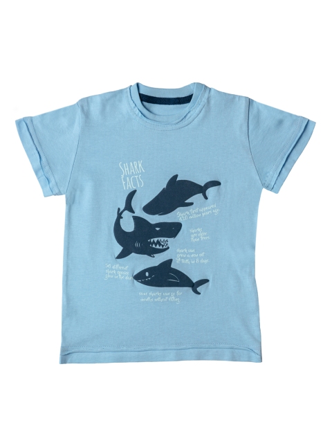 

Kid Studio Boys Blue Printed Round Neck T-shirt