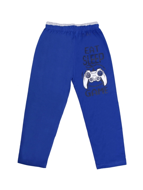 

SWEET ANGEL Boys Navy Blue Solid Straight-Fit Track Pants