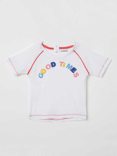 

Juniors by Lifestyle Boys White Printed Round Neck T-shirt