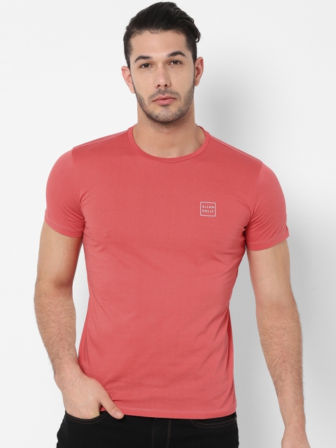 

Allen Solly Men Peach-Coloured Printed Round Neck T-shirt