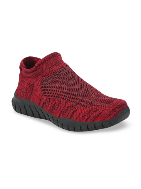 

MENGLER Men Red Textile Walking Shoes