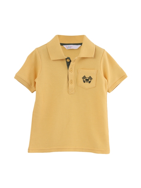

Beebay Boys Yellow Solid Polo Collar T-shirt