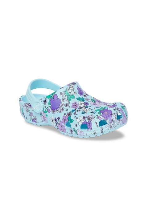 

Crocs Girls Blue Classic Printed Clogs