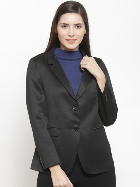 

AUDSTRO Women Black Solid Single-Breasted Formal Blazer
