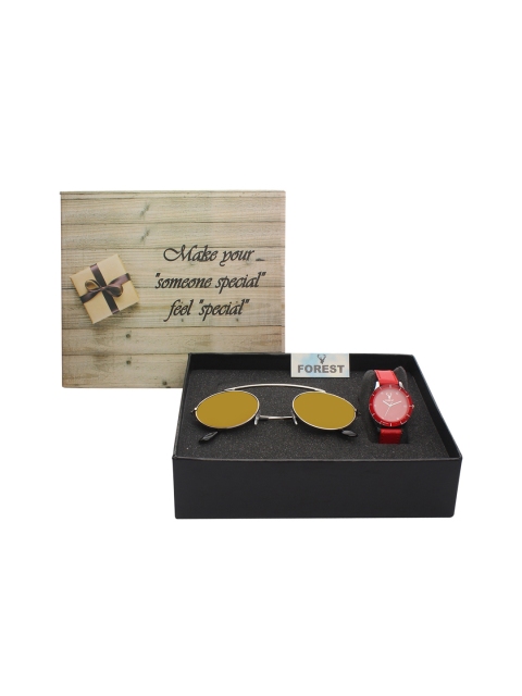 

Hobforestessentials Women Watch & Sunglasses Gift Set, Red