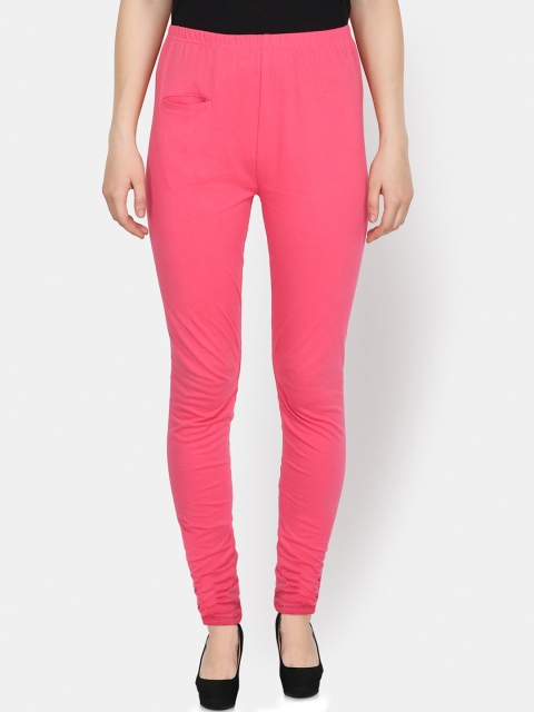 

Yaadleen Women Pink Solid Ankle-Length Leggings
