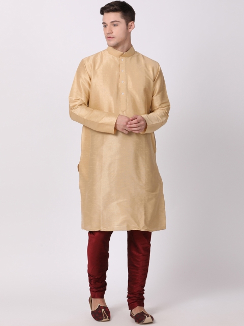 

TABARD Men Beige Solid Straight Kurta