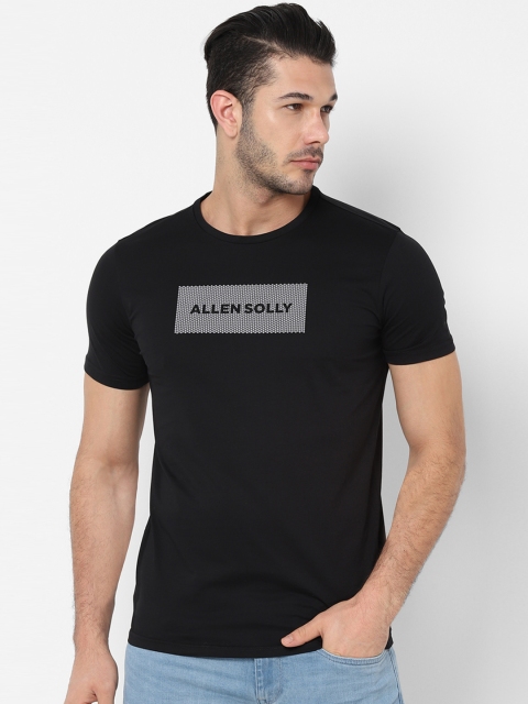 

Allen Solly Men Black Printed Round Neck Pure Cotton T-shirt