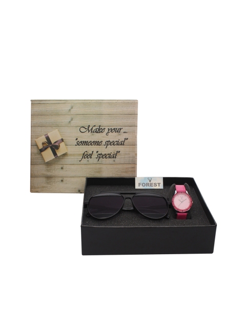 

Hobforestessentials Women Watch And Sunglass Gift Set, Pink