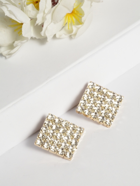 AVANT-GARDE PARIS Gold Plated Square Studs