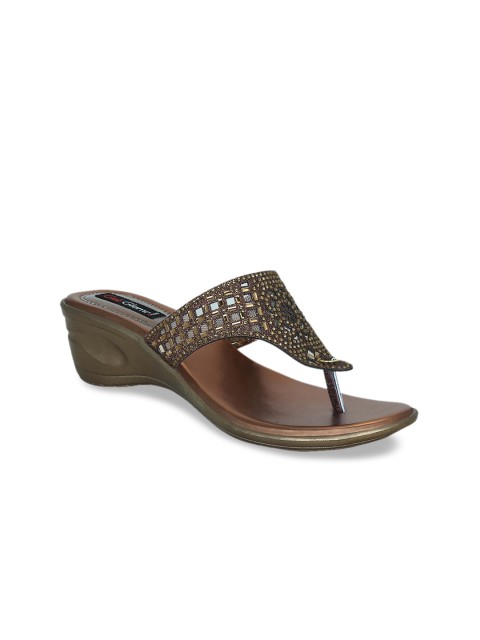 

Get Glamr Women Copper-Toned Embellished Heels
