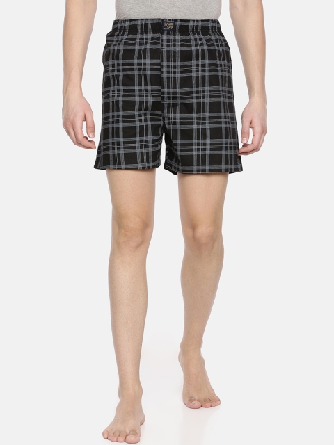 

Urban Dog Men Black & Grey Checked Boxers UDBX174-M