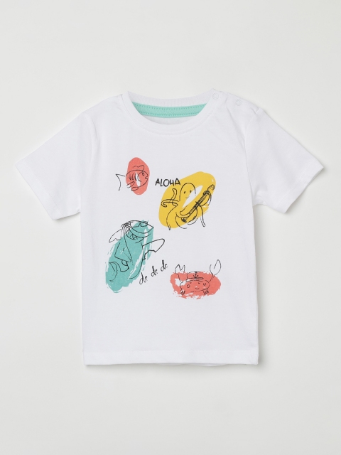 

Juniors by Lifestyle Boys White Printed Round Neck T-shirt