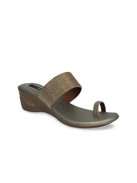 

Get Glamr Women Copper-Toned Embellished Heels