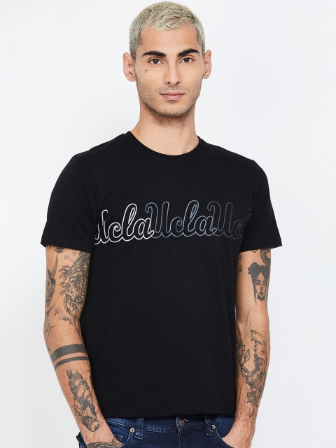 

UCLA Men Black & White Printed Round Neck T-shirt
