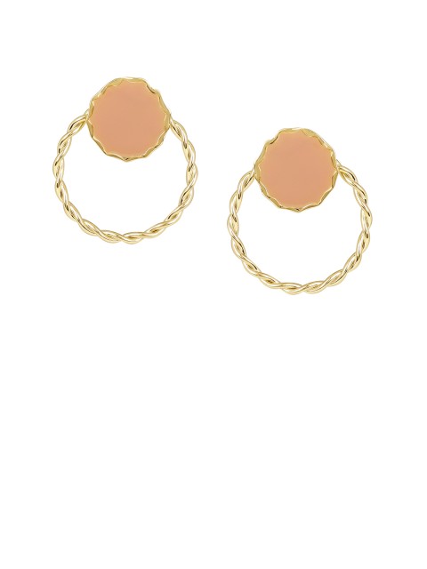 

SATCHEL Peach-Coloured Spherical Drop Earrings