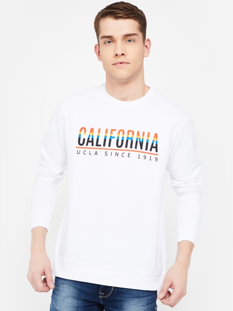 

UCLA Men White & Blue Printed Round Neck T-shirt