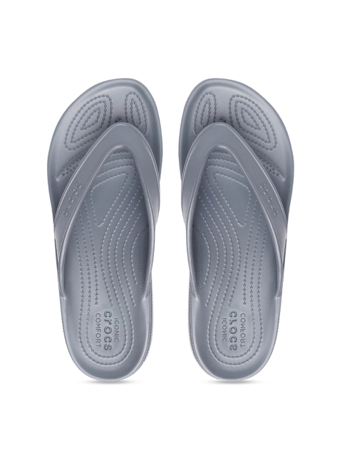 

Crocs Classic Unisex Grey Solid Thong Flip-Flops