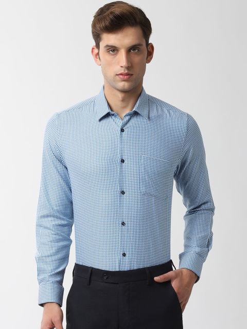 

Peter England Men Blue & White Regular Fit Printed Formal Shirt