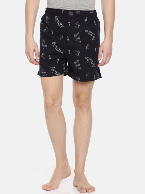 

Urban Dog Men Black & White Printed Boxers UDBX176-M