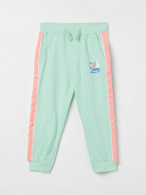 

Juniors by Lifestyle Boys Green & Pink Colourblocked Joggers