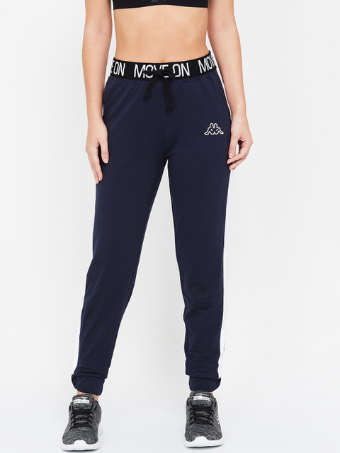 

Kappa Women Navy Blue Solid Joggers