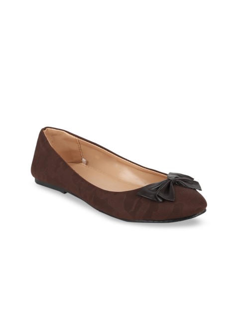 

People Women Brown Printed Ballerinas