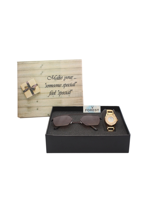 

Hobforestessentials Women Watch Gift Set, Gold