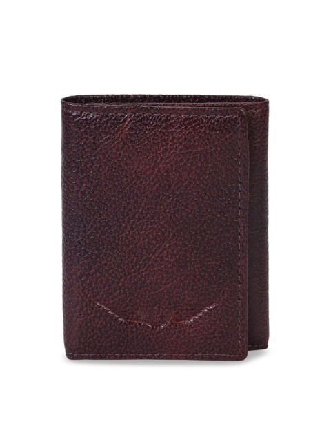 

CHRISTOPOLO Men Brown Solid Three Fold Wallet