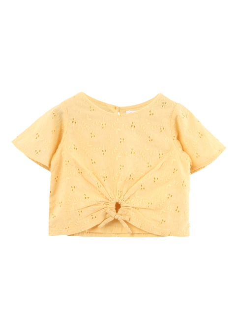 

Beebay Infant Yellow Self Design Pure Cotton Top